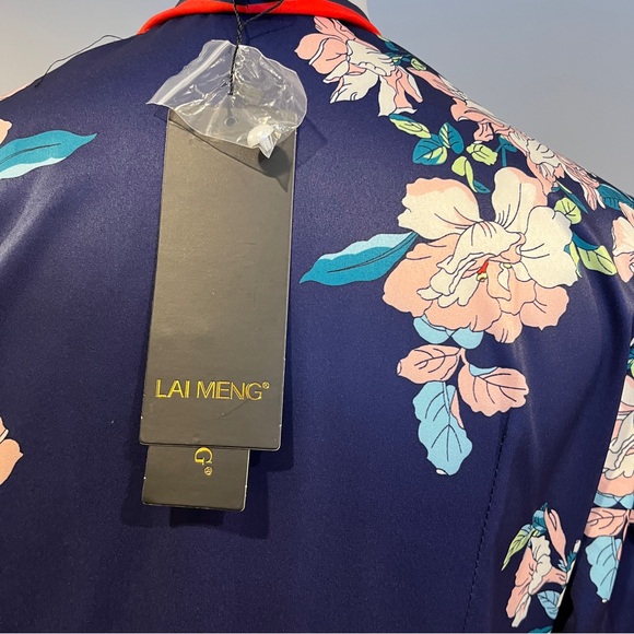 Short sleeves Floral Navy Dress size extra large - Picture 9 of 14